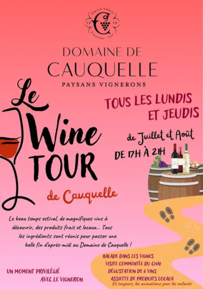WINE-TOUR 1_Domaine de Cauquelle_saison 2026 flyer Wine Tour saison 2026 au Domaine de Cauquelle